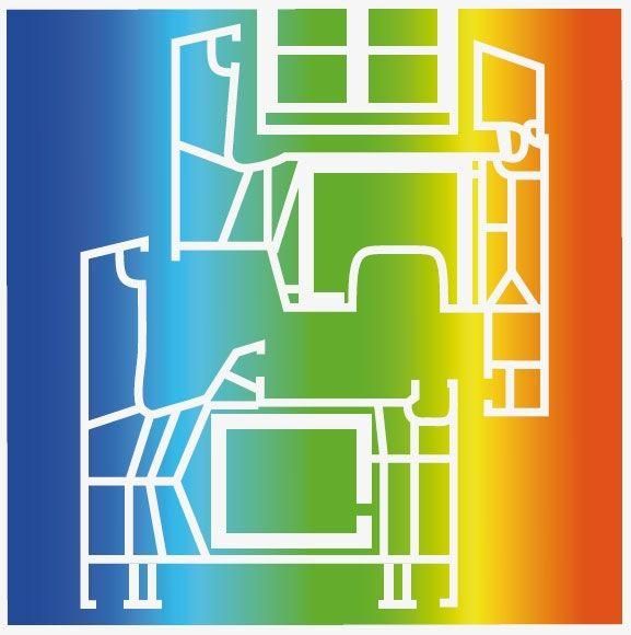Grafik von der Wärmedämmung vom Fenstertyp IsoPlus- Kunststofffenster